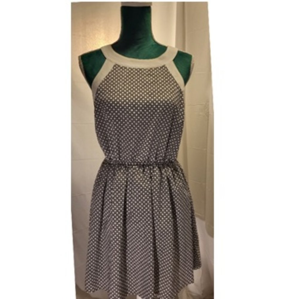 Modcloth Jack by BB Dakota Sleeveless Black & Ivory Print Dress